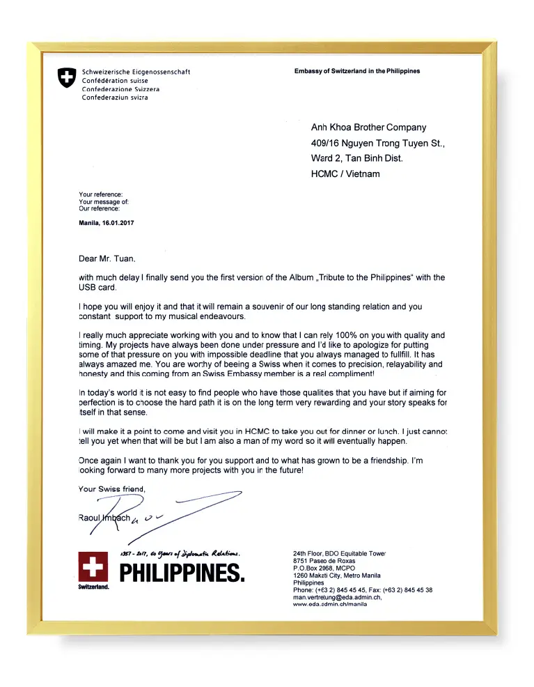 Swiss Letter Explicative Example Our Customers – Anh Khoa's Brother